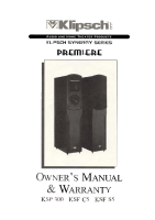Klipsch KSF-S5 - Owners Manual 